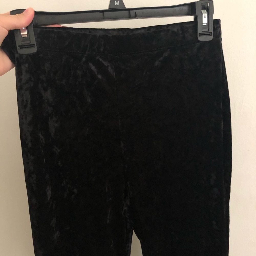 black velvet leggings